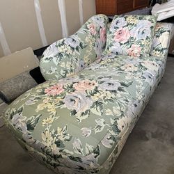Oversized Floral Chair Chaise