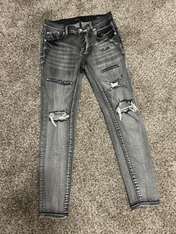 Gray Purple Jeans