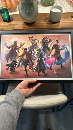 CRITICAL ROLE - Mighty Neon Character Poster WITH Frame