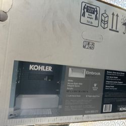 KOHLER Elmbrook 60 in. x 30.25 in. Soaking Bathtub with Right-Hand Drain in White K-R23217-LA-0