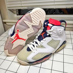 New Nike Air Jordan 6 Retro 384664-104 Tinker (2018) Men’s Size 10 W/O Box (Flawed)