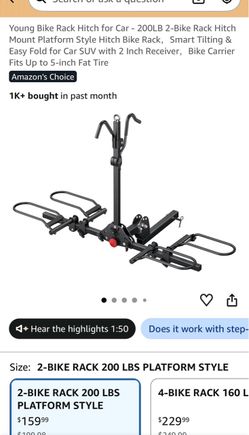 New young electric E-bike trailer hitch rack 200lb