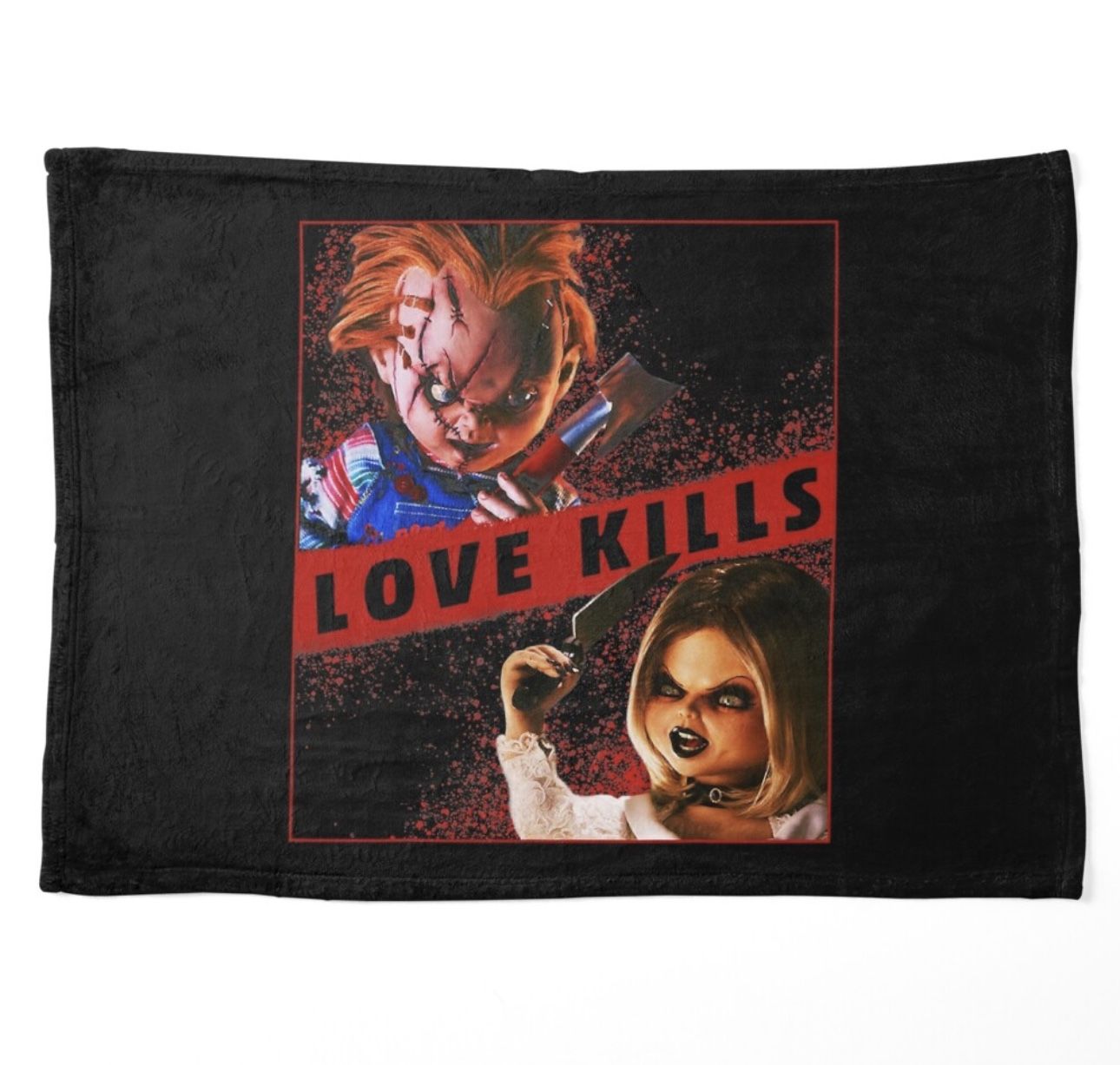 Child's Play Chucky And Tiffany Love Kills Tapestry 