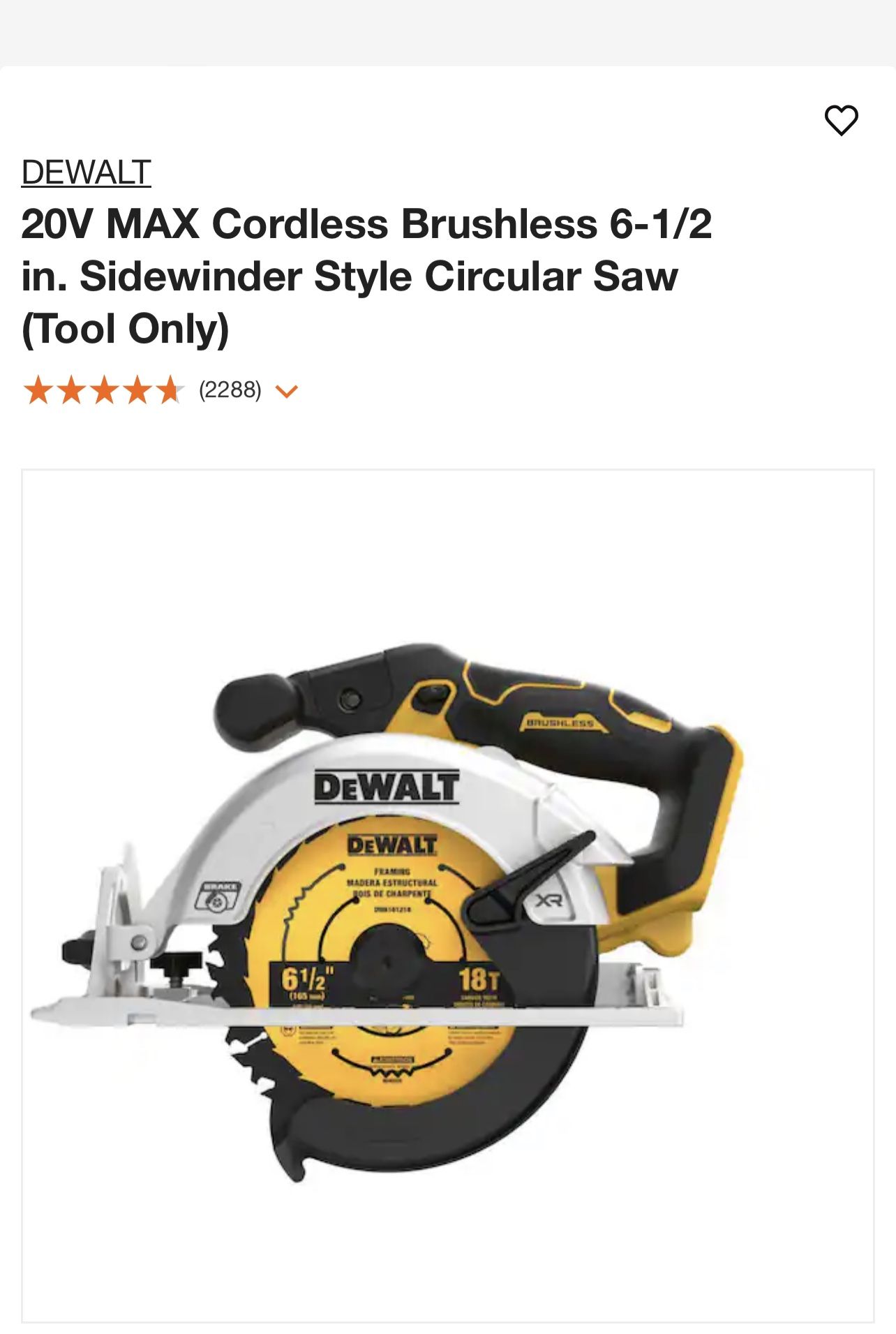 6 1/4 circular saw tool only