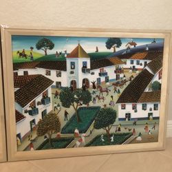 Henry C. Arias Oil Paintings 1980 Original Colombian Artwork 