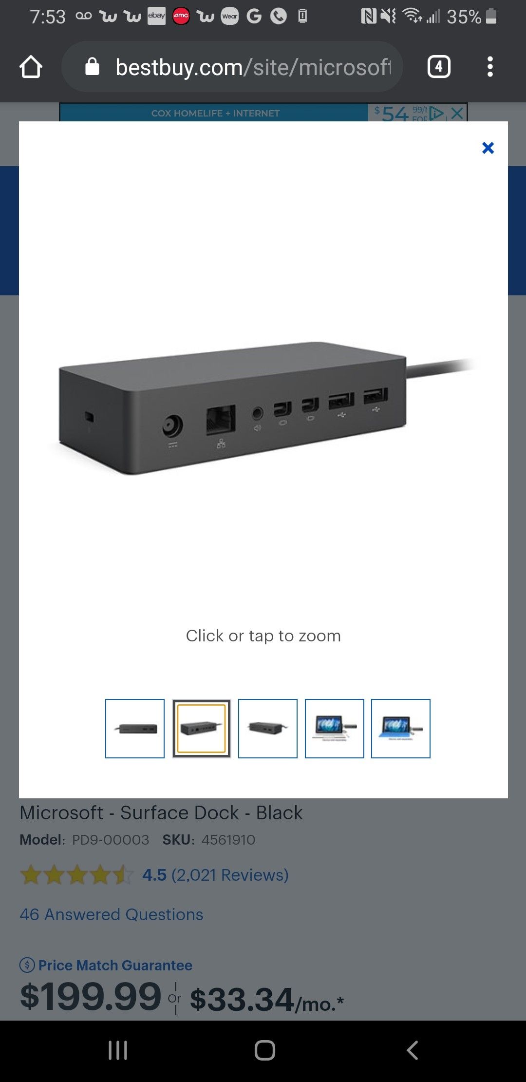 Microsoft Surface dock