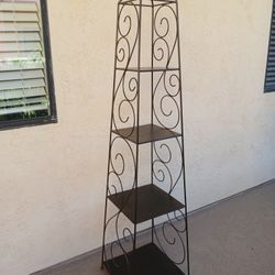 Beautiful Wrought Iron Obelisk Decorative Display Or Plant Stand