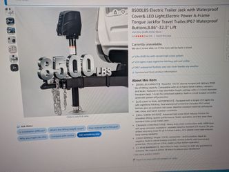 Electric trailer jack