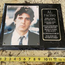 “AL PACHINO PLAQUE” - Brand New!