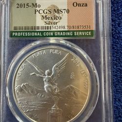 2015-Mo 1oz PCGS MS70 MEXICO LIBERTAD SILVER COIN 