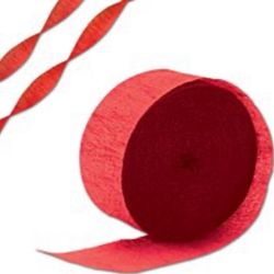New 81 Ft Flame Red Crepe Paper Party Streamer