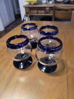 Crystal water wine glasses dessert glasses cobalt blue glasses whiskey glasses etc