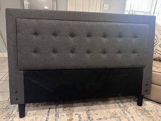 Dark gray queen size headboard