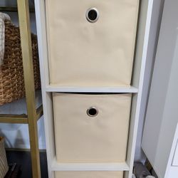 White 3-Cube Storage Tower