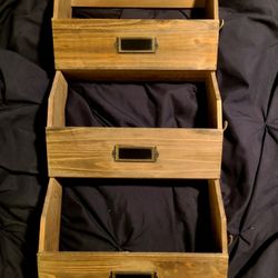 Modern Farmhouse 3-Slot Organizer Bookcase, Rustic Gray Finish, Office, Home