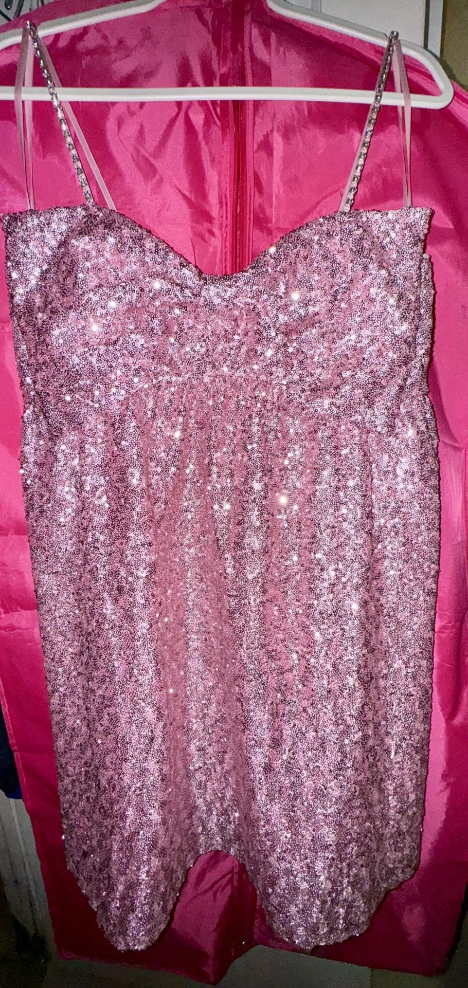 Altar’d State Pink Bow Sequin Dress