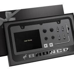 BRONCO Black License Plate Frame