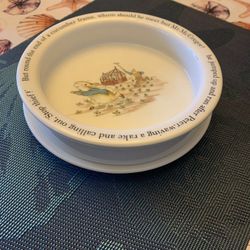 Vintage Wedge wood 2 Pc Peter Rabbit Bowl And Plate