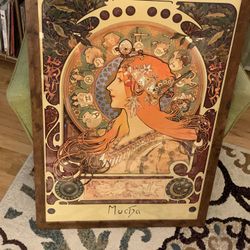 Framed Large Horoscope Alphonse Mucha Print 