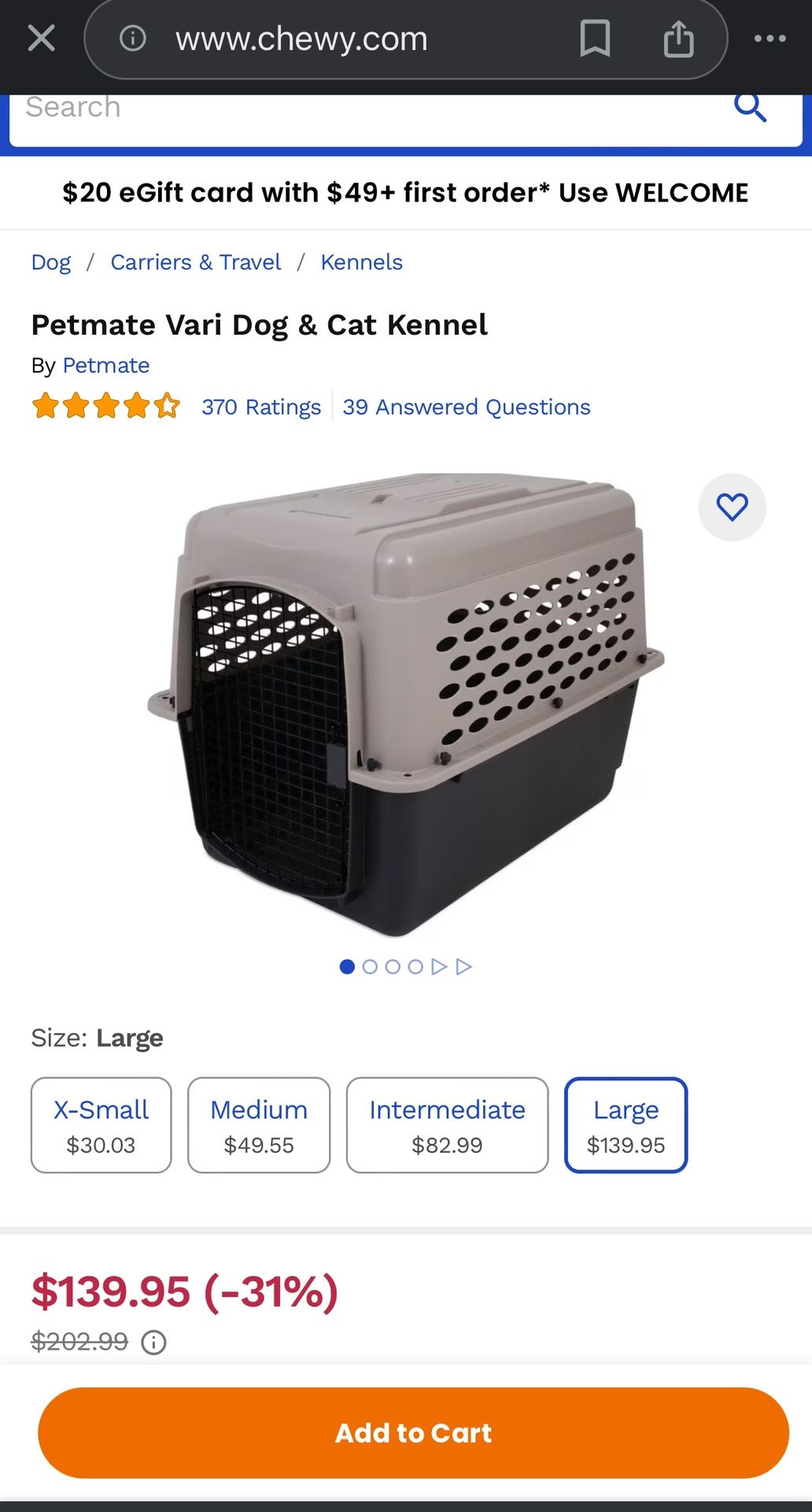 Petmate Vari Dog & Cat Kennel