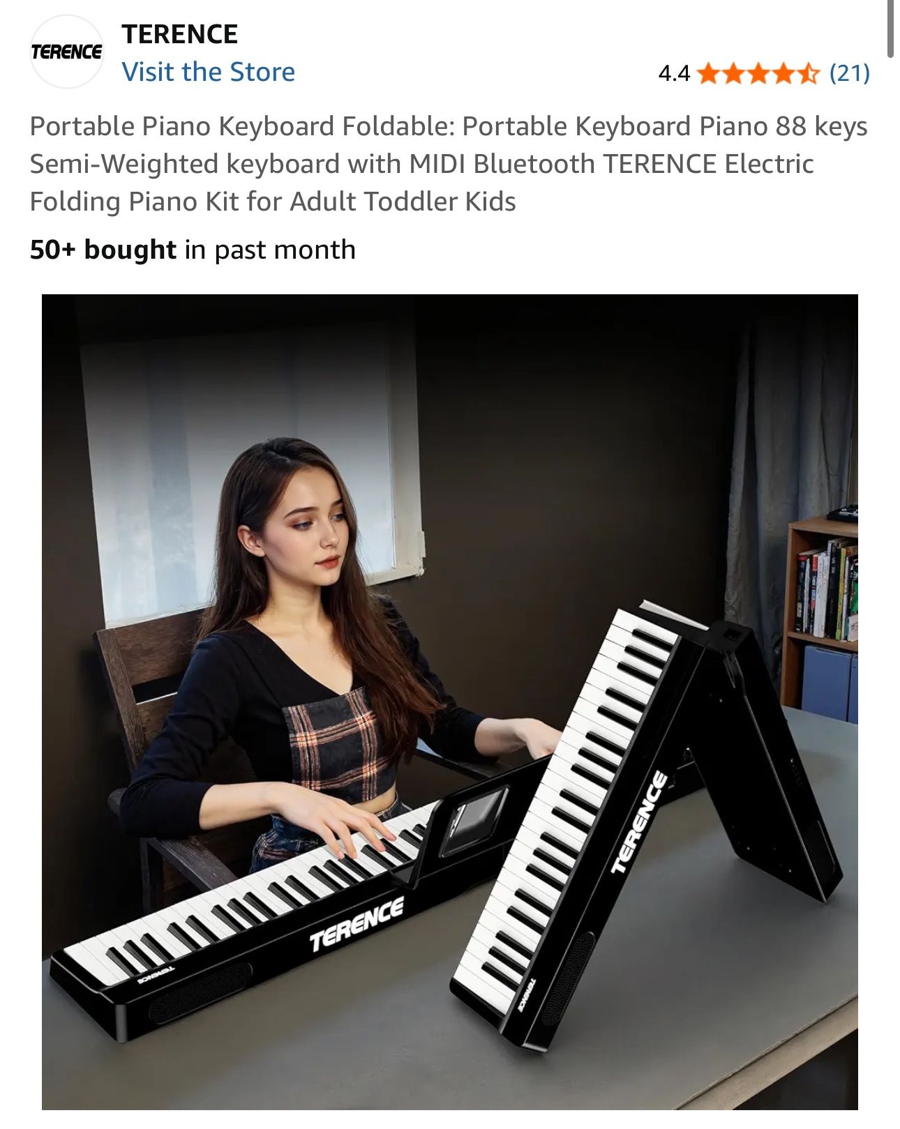 Portable Piano Keyboard Foldable: Portable Keyboard Piano 88 keys Semi-Weight...