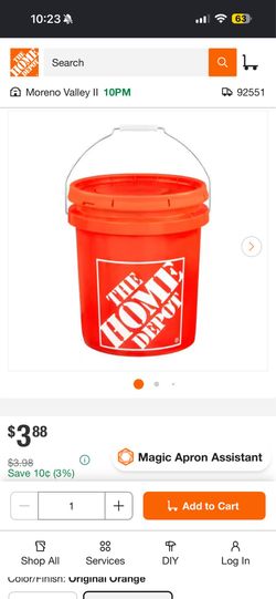 Home Depot  5 gallon bucket