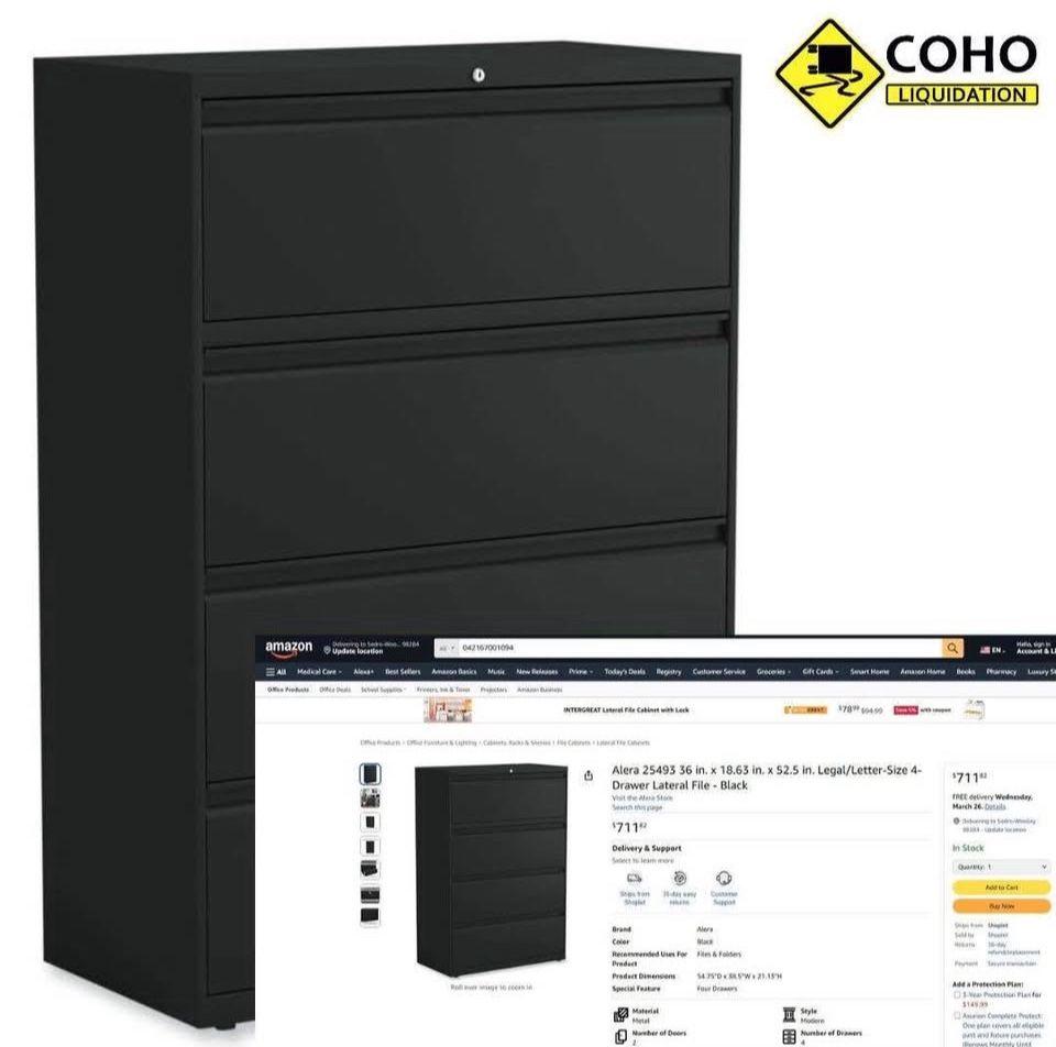 Brand New 4 Drawer Lateral File Cabinet