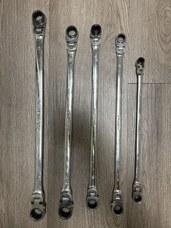 Tools 5 Piece Double Flex Ratcheting Wrench Set 8mm-19mm