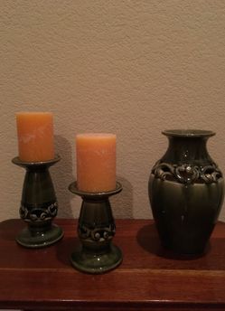 Vase & candle holders