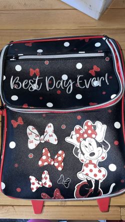 Disney Minnie Mouse Best Day Ever Rolling Carry On Bag Suitcase