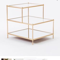 West Elm Brass Glass Terrace End Tables (2) Asking $200