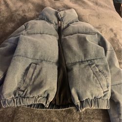 denim puffer jacket 