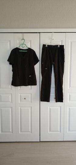 Greys Anatomy Black Scrub Set (Womens S)