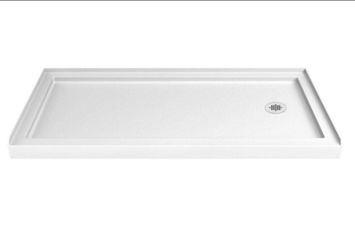 Dreamline SlimLine 60 in. x 34 in. Single Threshold Shower Pan Base in White with Right Hand Drain
