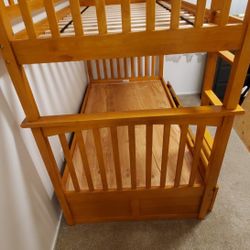 Atlantic Furniture Bunk Bed with 2 Raised Panel Bed Drawers, Twin/Twin

