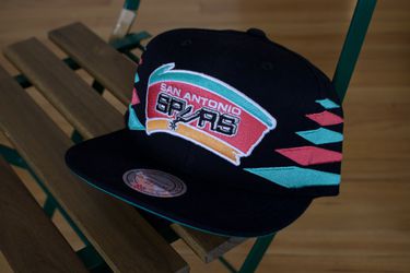 Mitchell & Ness NBA San Antonio Spurs Snapback Hat Black Retro