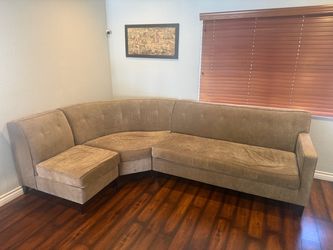 3 piece custom tan/beige/taupe sectional sofa