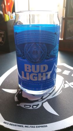 New never used bud light glass
