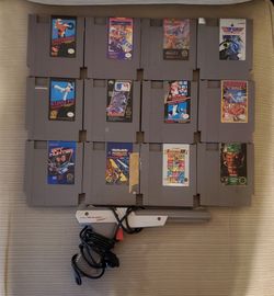 Nintendo Game cartridge games with a gun