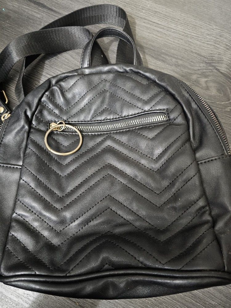 Black Mini Backpack