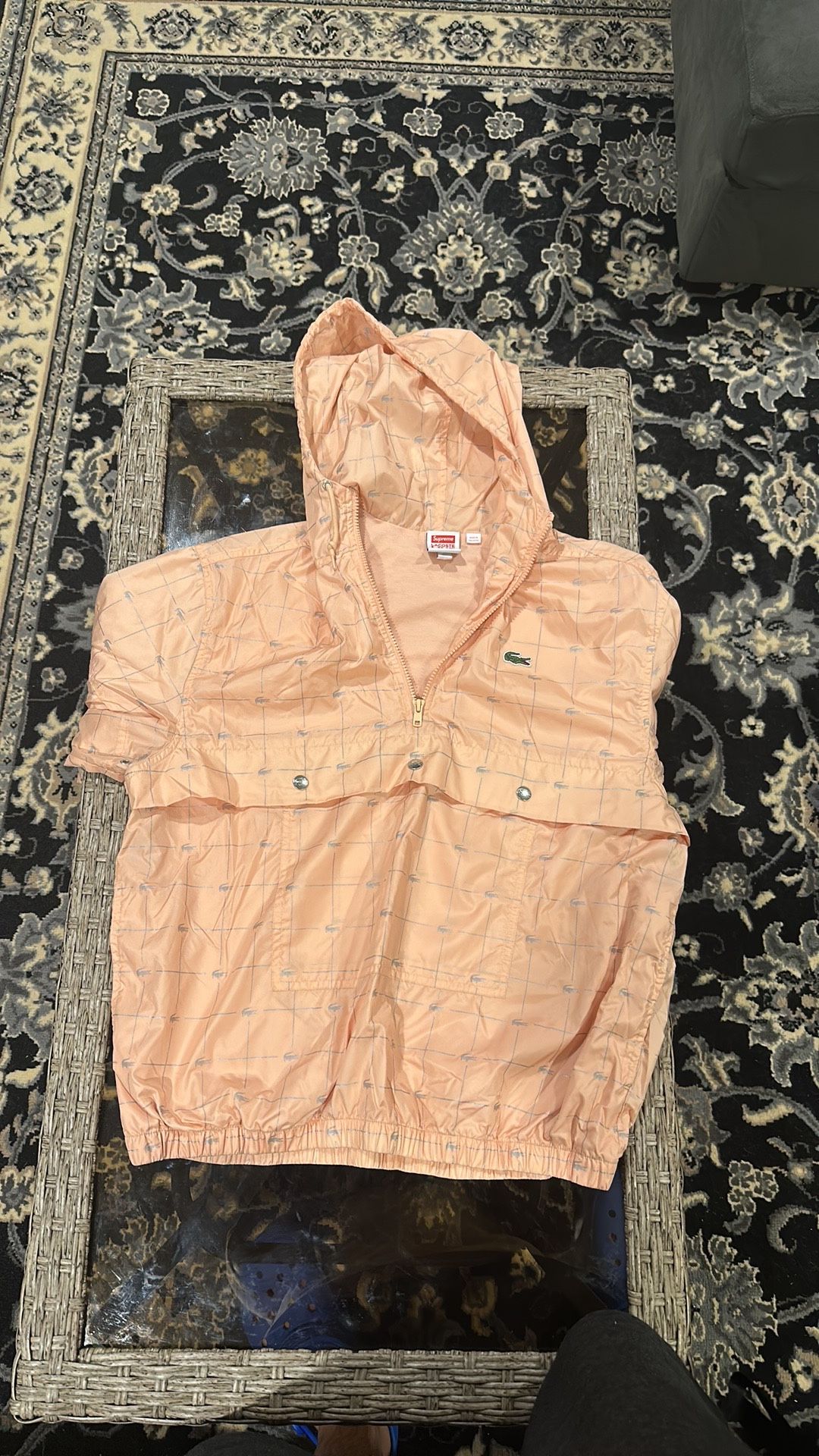 Supreme LACOSTE Reflective Grid Nylon Anorak