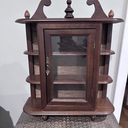 Vintage Curio Hanging Display Cabinet
