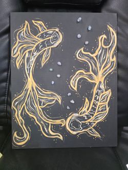 "Golden Harmony" Hand-Painted Original Acrylic on Canvas | 11" x 14