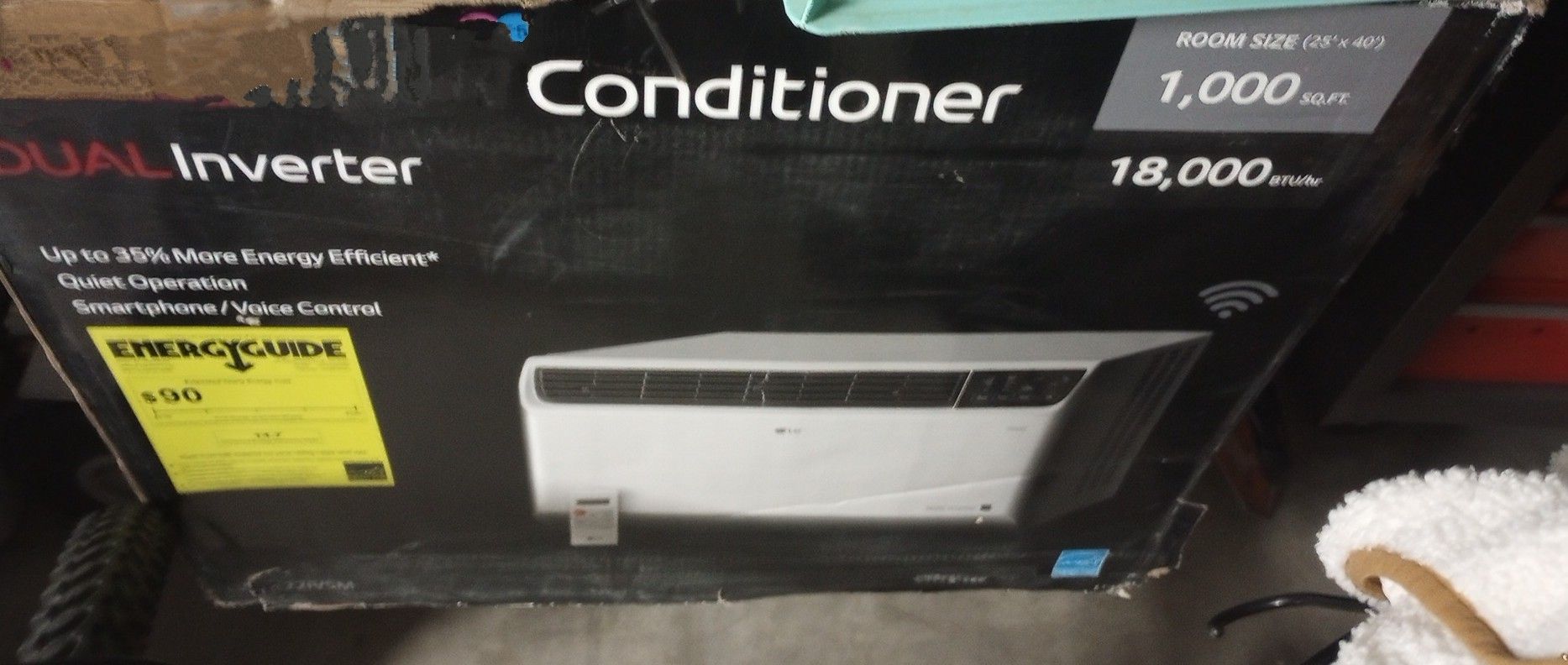 NEW LG WINDOW AC, 18000 BTU, 1000 SQ FT COVERAGE
