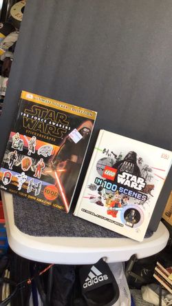 Collectible Star Wars sticker and Lego books