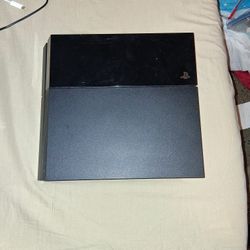 Playstation 4 With Cords, And Two Controllers 