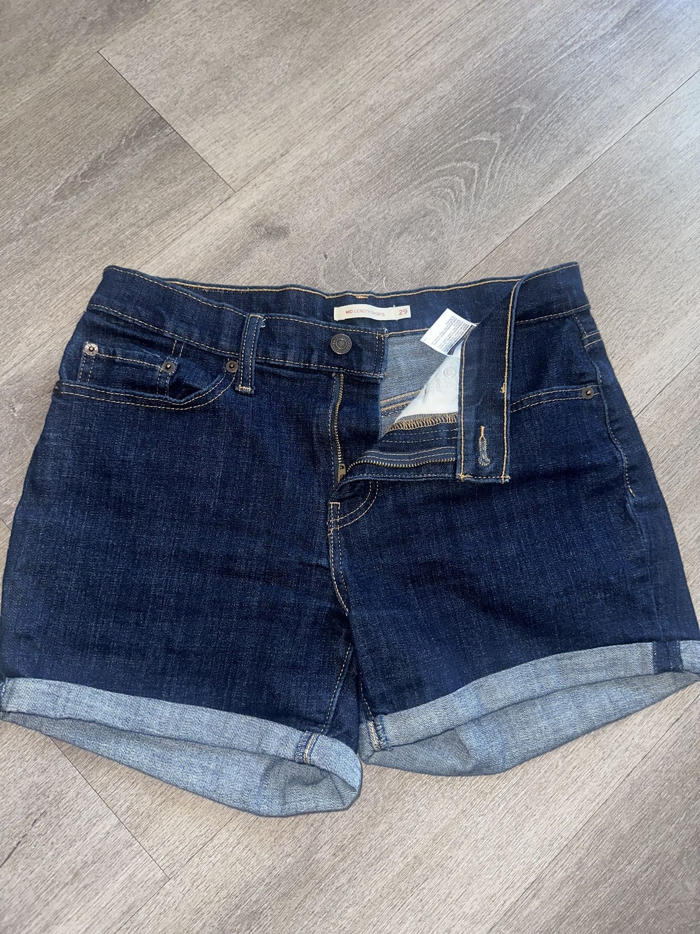 Levi Strauss Blue mid length Jean Shorts
