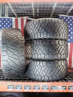 🇺🇸 4 USED TIRES LT35X11.50R20 NITTO RIDGE GRAPPLER ALL TERRAIN OFF-ROAD 35/11.5R20