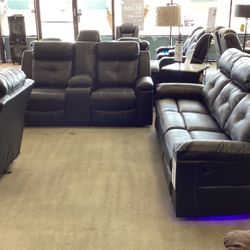 Kempten Reclining Sofa and Loveseat Set