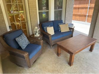 Wicker patio furniture